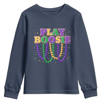 Funny Play Boosie Mardi Gras Youth Sweatshirt Beads Fat Tuesday Carnival