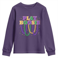 Funny Play Boosie Mardi Gras Youth Sweatshirt Beads Fat Tuesday Carnival