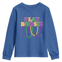 Funny Play Boosie Mardi Gras Youth Sweatshirt Beads Fat Tuesday Carnival
