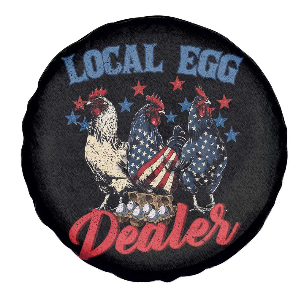 Funny Local Egg Dealer Spare Tire Cover Egg Farmer American Flag Chicken Easter