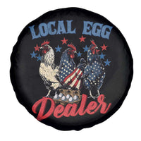 Funny Local Egg Dealer Spare Tire Cover Egg Farmer American Flag Chicken Easter