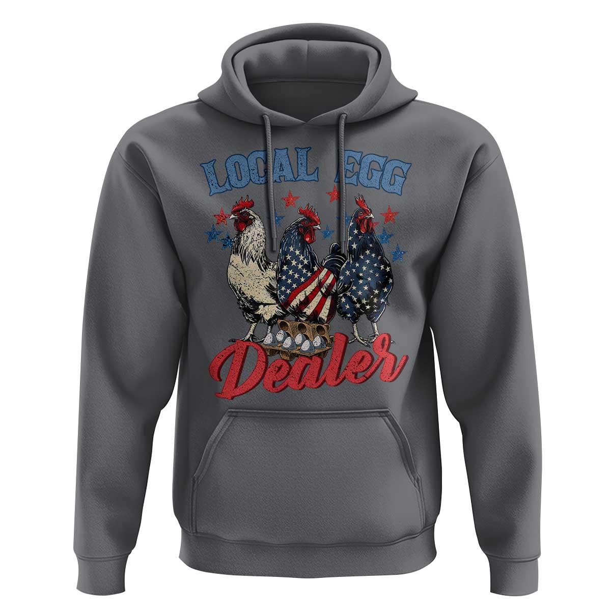 Funny Local Egg Dealer Hoodie Egg Farmer American Flag Chicken Easter