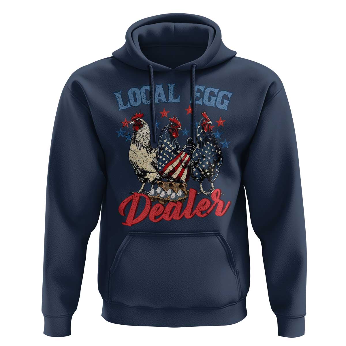 Funny Local Egg Dealer Hoodie Egg Farmer American Flag Chicken Easter