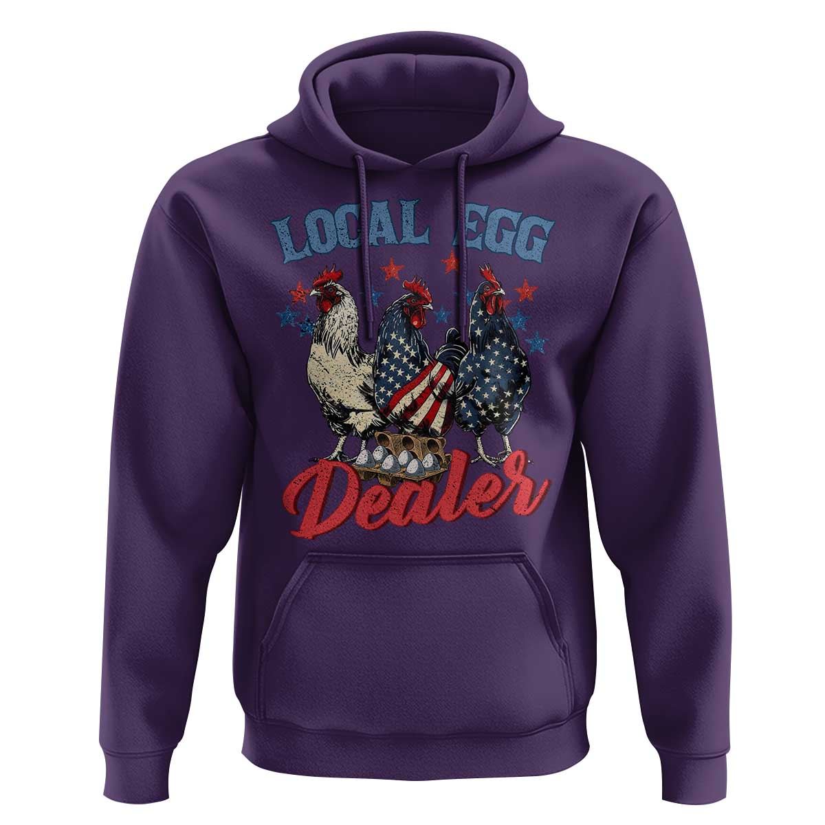 Funny Local Egg Dealer Hoodie Egg Farmer American Flag Chicken Easter