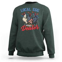 Funny Local Egg Dealer Sweatshirt Egg Farmer American Flag Chicken Easter