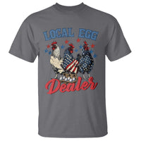 Funny Local Egg Dealer T Shirt Egg Farmer American Flag Chicken Easter