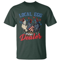 Funny Local Egg Dealer T Shirt Egg Farmer American Flag Chicken Easter