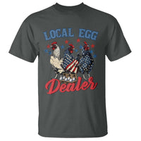 Funny Local Egg Dealer T Shirt Egg Farmer American Flag Chicken Easter