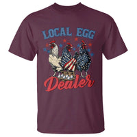 Funny Local Egg Dealer T Shirt Egg Farmer American Flag Chicken Easter