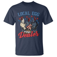 Funny Local Egg Dealer T Shirt Egg Farmer American Flag Chicken Easter