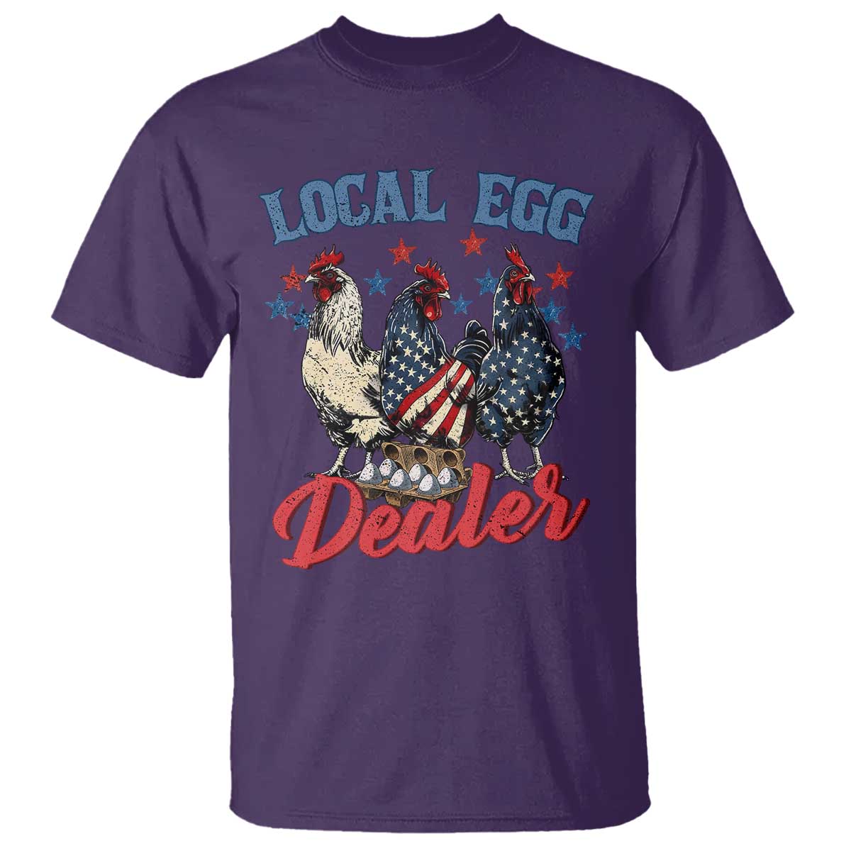 Funny Local Egg Dealer T Shirt Egg Farmer American Flag Chicken Easter