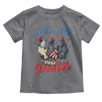 Funny Local Egg Dealer Toddler T Shirt Egg Farmer American Flag Chicken Easter