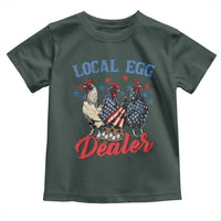 Funny Local Egg Dealer Toddler T Shirt Egg Farmer American Flag Chicken Easter
