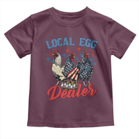 Funny Local Egg Dealer Toddler T Shirt Egg Farmer American Flag Chicken Easter
