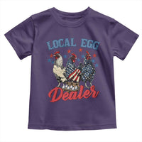 Funny Local Egg Dealer Toddler T Shirt Egg Farmer American Flag Chicken Easter