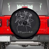 Funny Not My President Spare Tire Cover Liberal Floral Woman Face