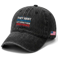 Funny They Want 1939 Germany Let's Give Them 1789 France Washed Cotton Baseball Cap Political History