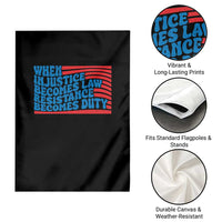 When Injustice Becomes Law Resistance Becomes Duty Garden Flag Thomas Jefferson Quotes - Wonder Print Shop