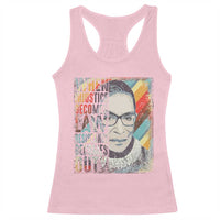 When Injustice Becomes Law Resistance Becomes Duty Racerback Tank Top RBG Quote
