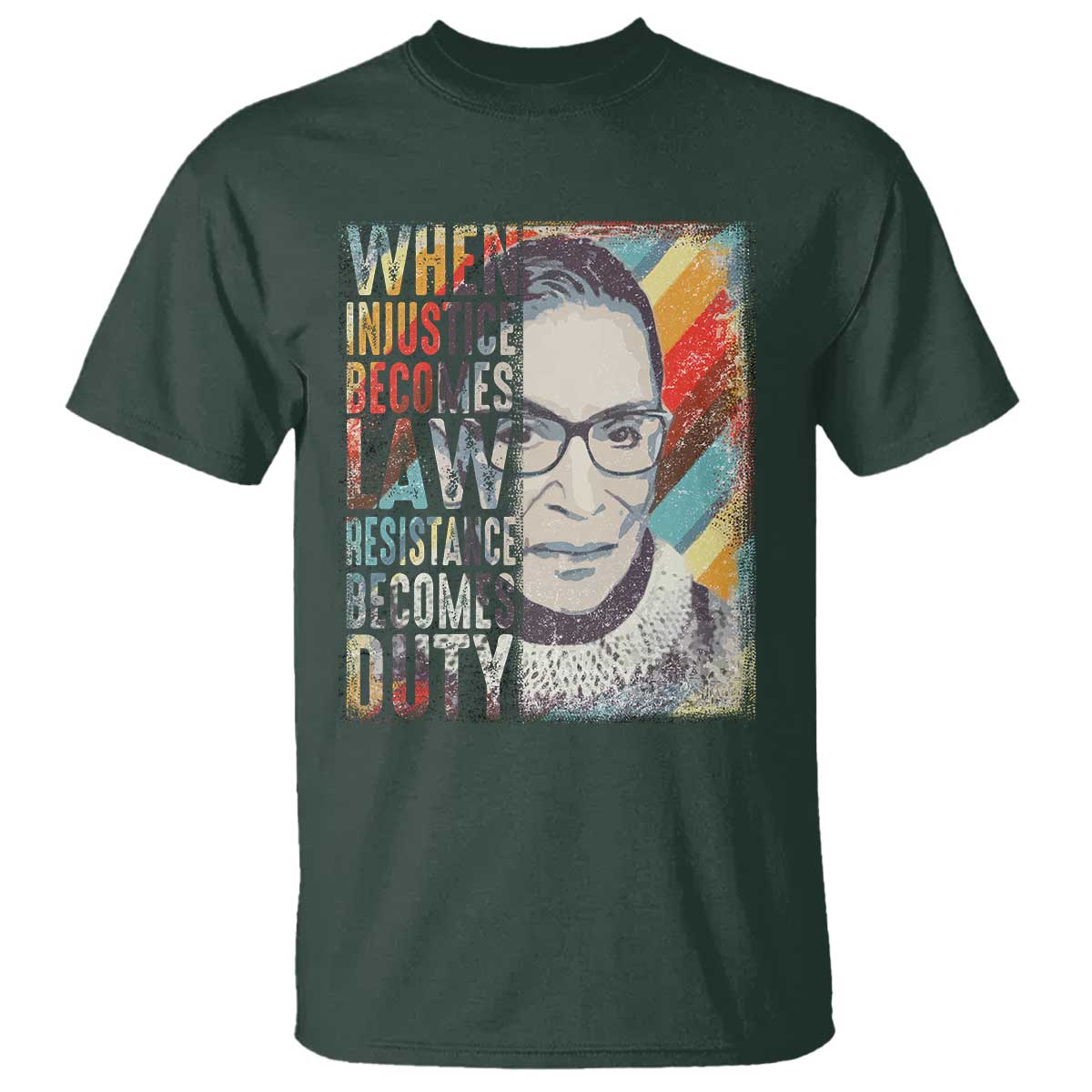When Injustice Becomes Law Resistance Becomes Duty T Shirt RBG Quote