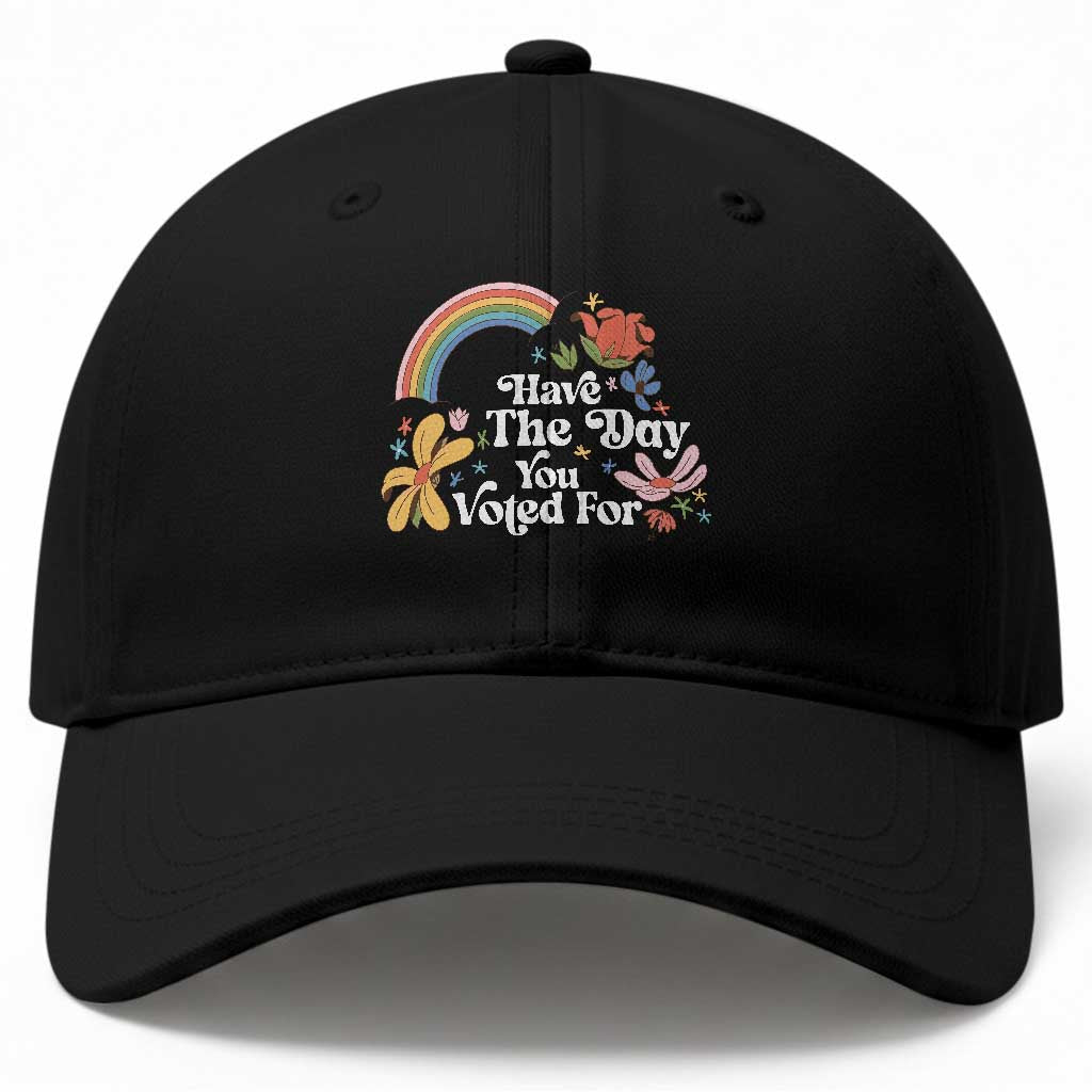 Have The Day You Voted For Baseball Cap Retro Rainbow