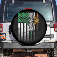 Irish Pride Spare Tire Cover American Flag Celtic Cross Shamrock St Patrick's Day