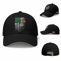 Irish Pride Baseball Cap American Flag Celtic Cross Shamrock St Patrick's Day