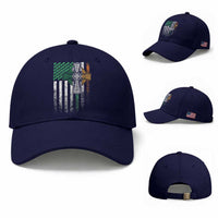 Irish Pride Baseball Cap American Flag Celtic Cross Shamrock St Patrick's Day