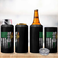 Irish Pride 4 in 1 Can Cooler Tumbler American Flag Celtic Cross Shamrock St Patrick's Day