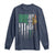Irish Pride Long Sleeve Shirt American Flag Celtic Cross Shamrock St Patrick's Day