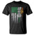 Irish Pride T Shirt American Flag Celtic Cross Shamrock St Patrick's Day