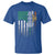 Irish Pride T Shirt American Flag Celtic Cross Shamrock St Patrick's Day