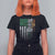 Irish Pride T Shirt For Women American Flag Celtic Cross Shamrock St Patrick's Day
