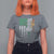Irish Pride T Shirt For Women American Flag Celtic Cross Shamrock St Patrick's Day