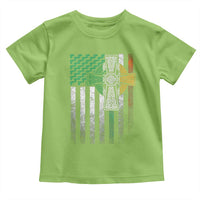 Irish Pride Toddler T Shirt American Flag Celtic Cross Shamrock St Patrick's Day