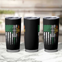 Irish Pride Tumbler Cup American Flag Celtic Cross Shamrock St Patrick's Day