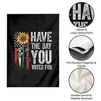 Have The Day You Voted For Garden Flag Vintage American Flag Sunflower - Wonder Print Shop