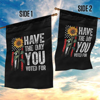 Have The Day You Voted For Garden Flag Vintage American Flag Sunflower - Wonder Print Shop