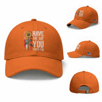 Have The Day You Voted For Baseball Cap Vintage American Flag Sunflower