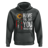 Have The Day You Voted For Hoodie Vintage American Flag Sunflower