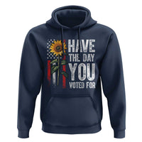 Have The Day You Voted For Hoodie Vintage American Flag Sunflower