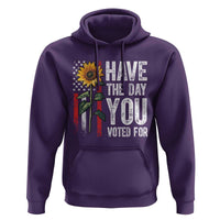 Have The Day You Voted For Hoodie Vintage American Flag Sunflower