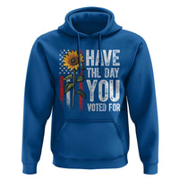 Have The Day You Voted For Hoodie Vintage American Flag Sunflower