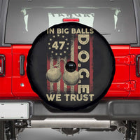 DOGE In Big Balls We Trust 2025 Spare Tire Cover Vintage Betsy Ross Flag