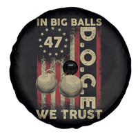 DOGE In Big Balls We Trust 2025 Spare Tire Cover Vintage Betsy Ross Flag