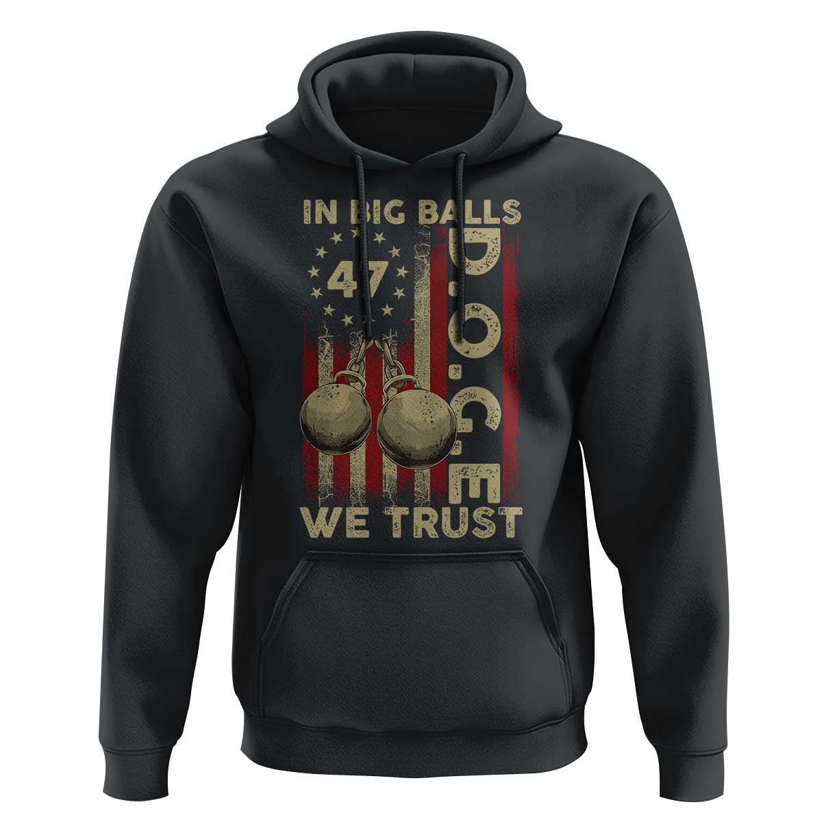 DOGE In Big Balls We Trust 2025 Hoodie Vintage Betsy Ross Flag