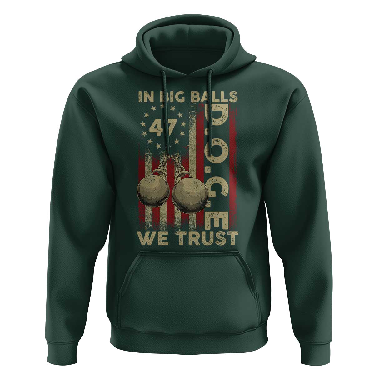 DOGE In Big Balls We Trust 2025 Hoodie Vintage Betsy Ross Flag