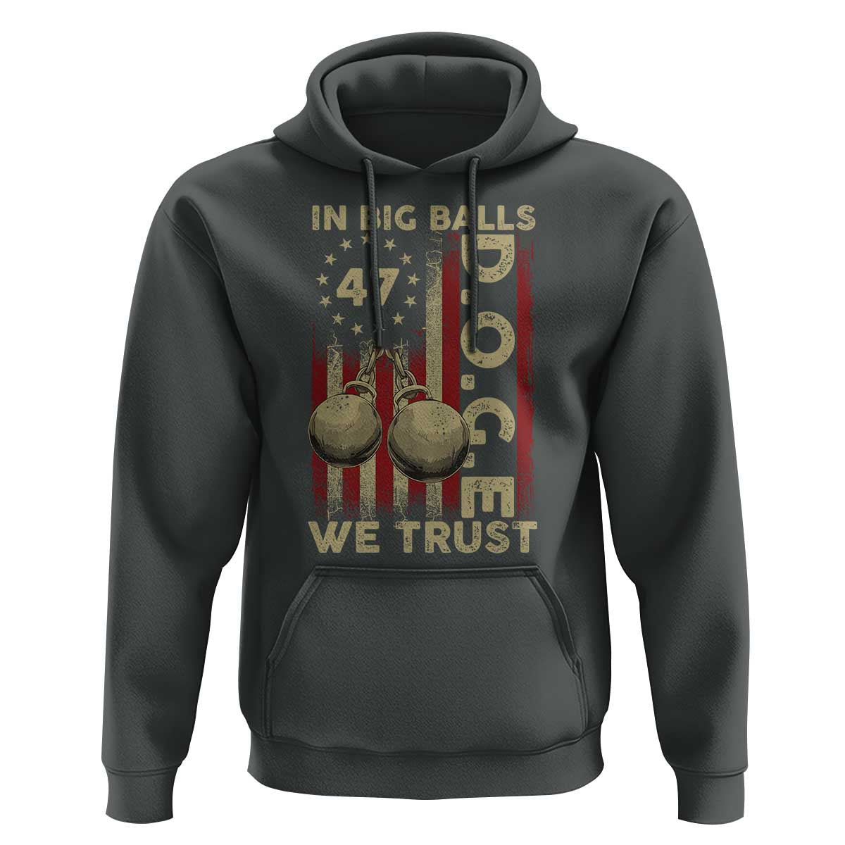 DOGE In Big Balls We Trust 2025 Hoodie Vintage Betsy Ross Flag