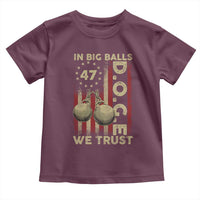 DOGE In Big Balls We Trust 2025 Toddler T Shirt Vintage Betsy Ross Flag
