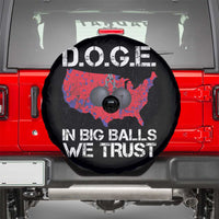 DOGE In Big Balls We Trust 2025 Spare Tire Cover Vintage American Map
